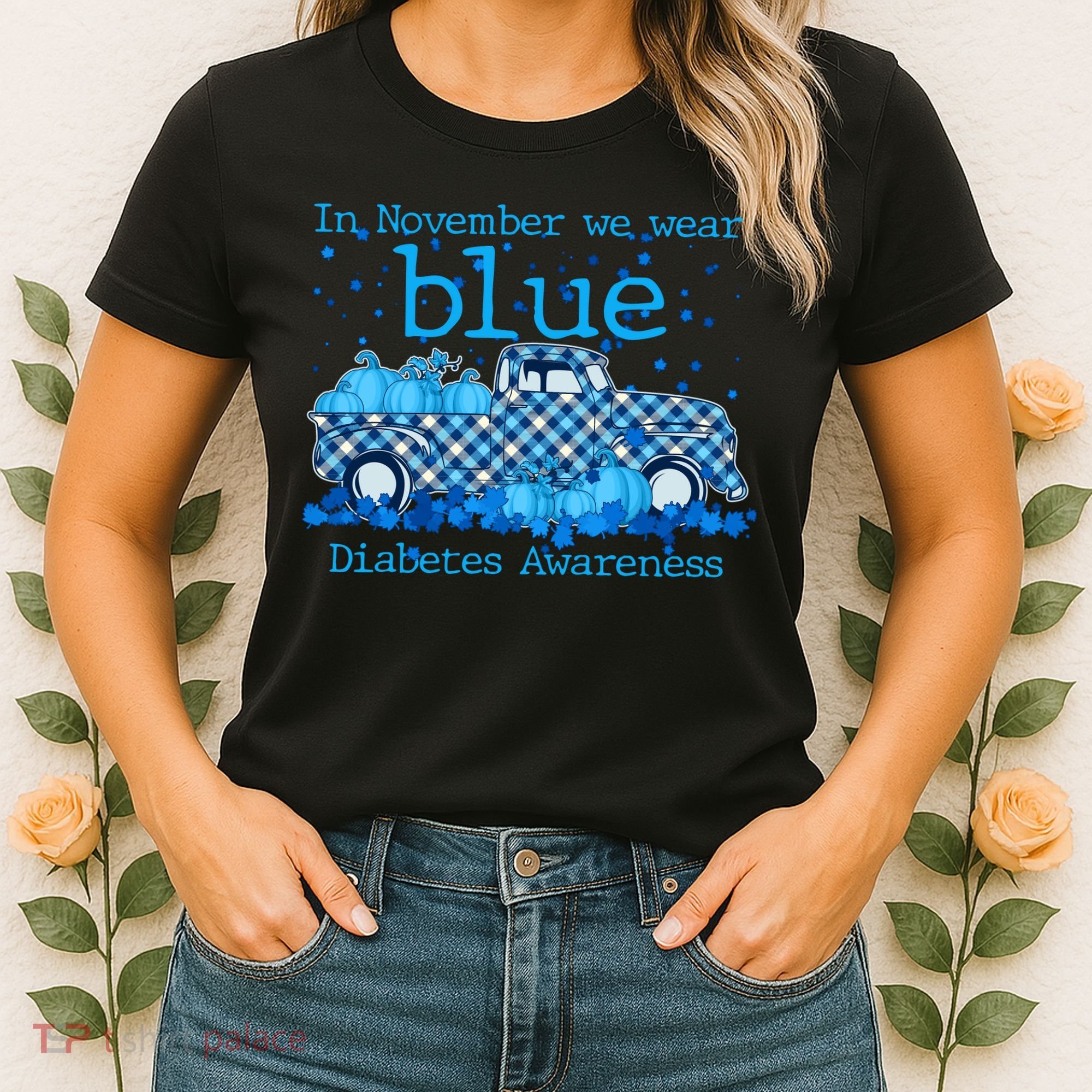 In November We Wear Blue Diabetes Awareness Women's T-Shirt