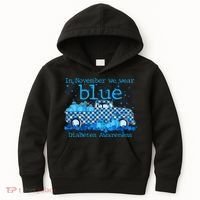 In November We Wear Blue Diabetes Awareness Kids Hoodie thumb 0