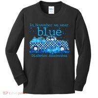 In November We Wear Blue Diabetes Awareness Kids Long Sleeve Shirt thumb 0