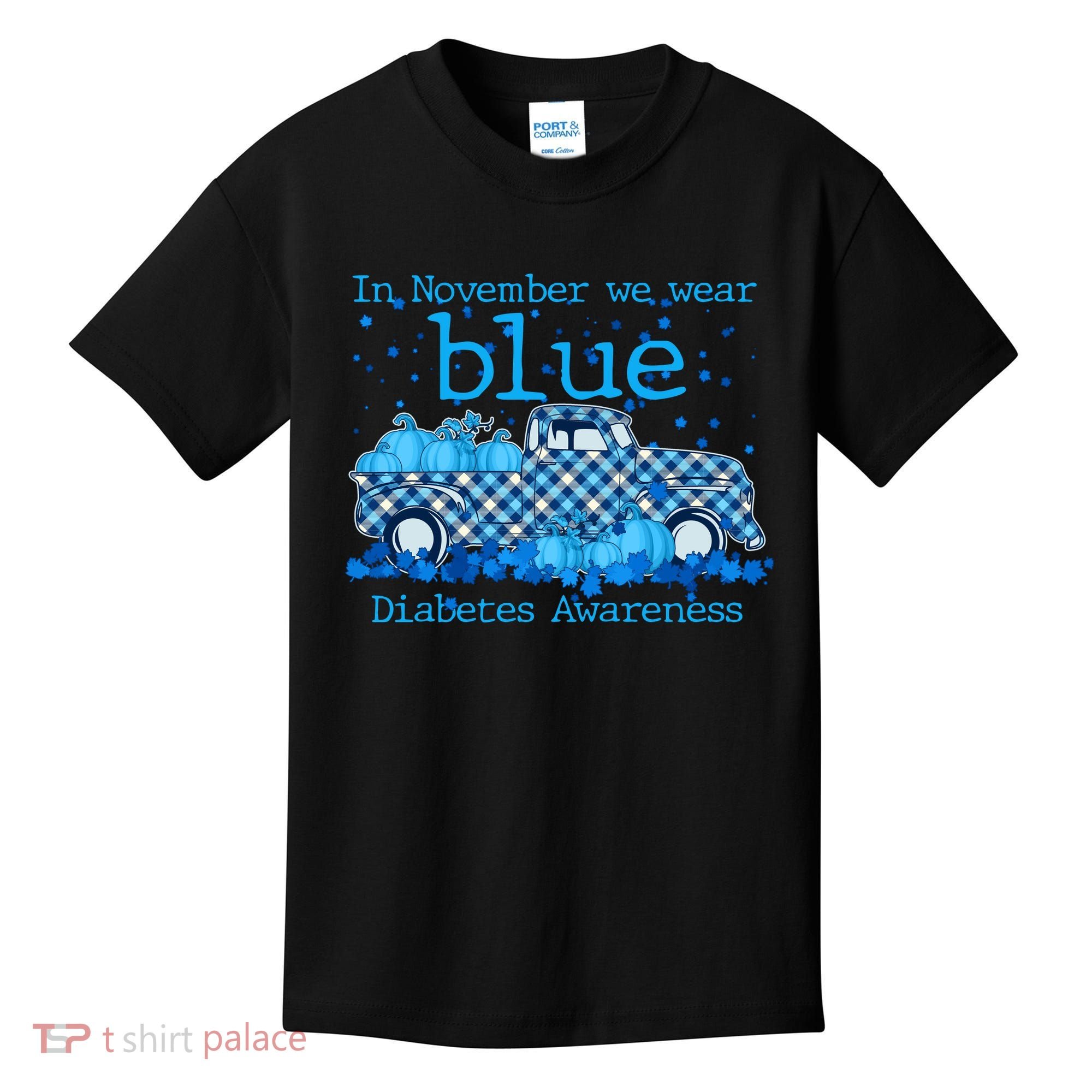 In November We Wear Blue Diabetes Awareness Kids T-Shirt