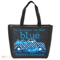 In November We Wear Blue Diabetes Awareness Tote Bag thumb 0