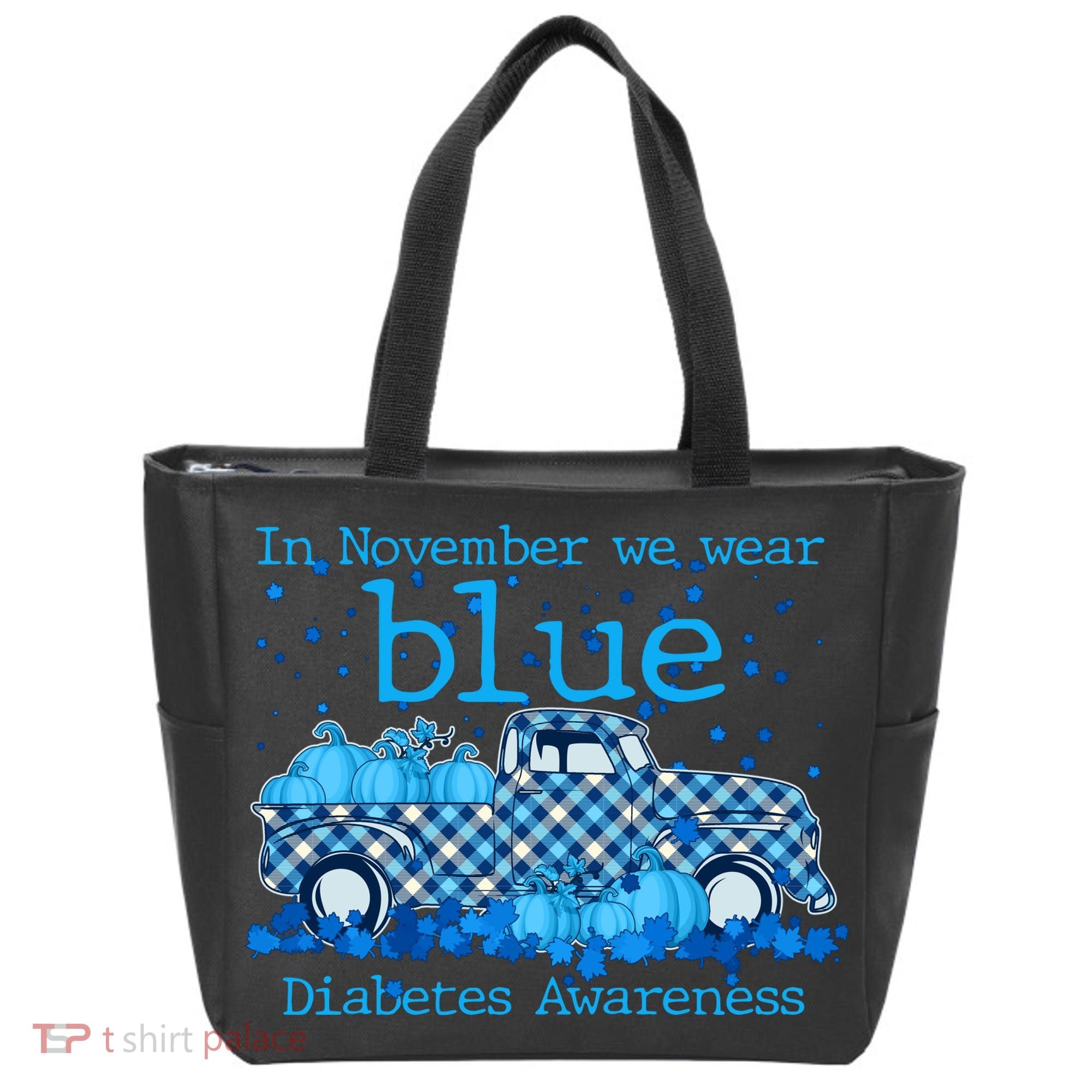 In November We Wear Blue Diabetes Awareness Tote Bag