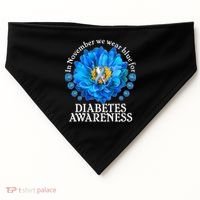 In November We Wear Blue For Diabetes Awareness USA-Made Doggie Bandana thumb 0