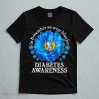 In November We Wear Blue For Diabetes Awareness T-Shirt thumb 5