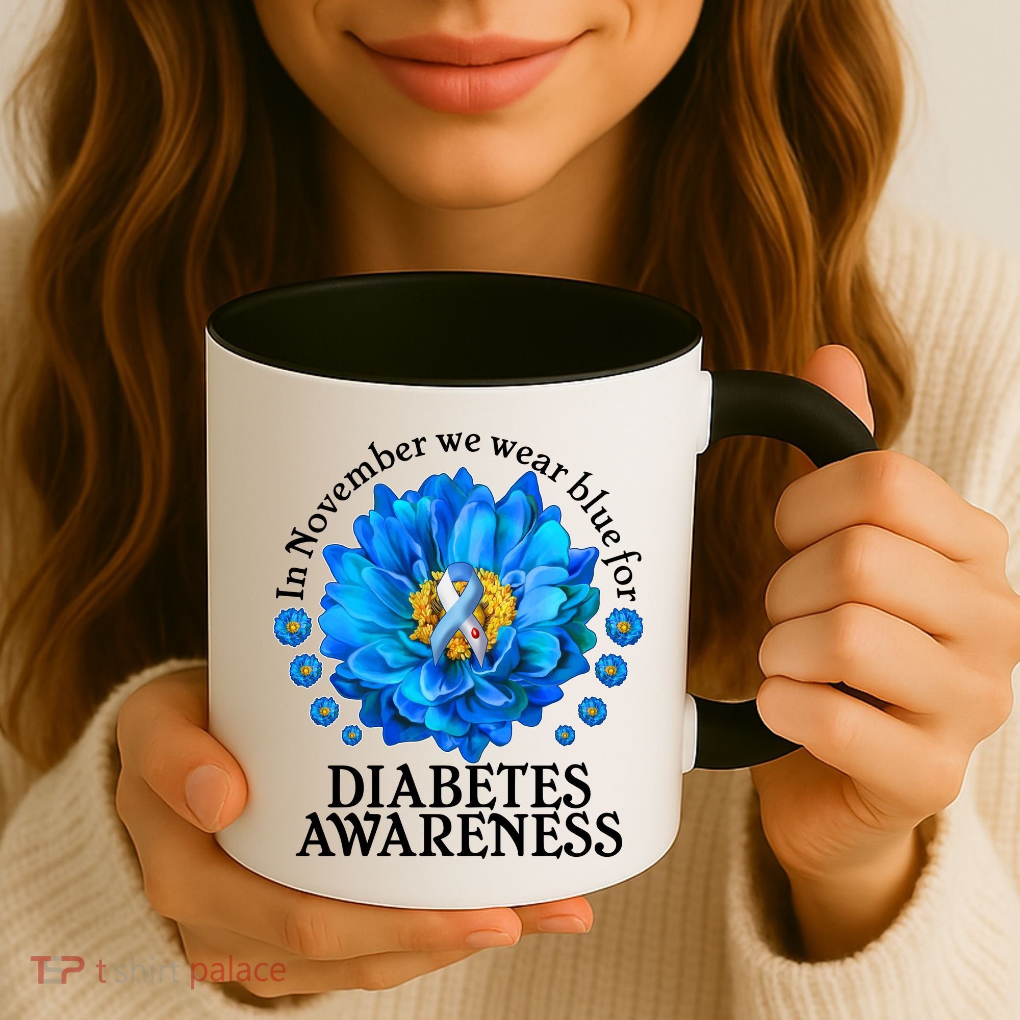 In November We Wear Blue For Diabetes Awareness Coffee Mug