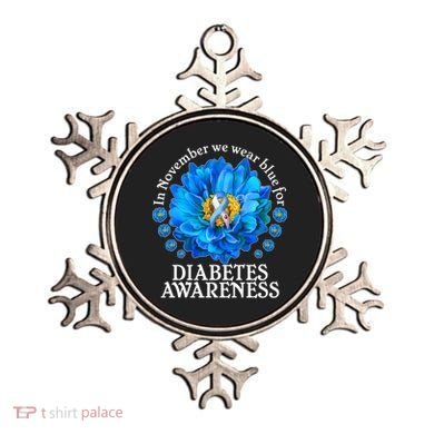 In November We Wear Blue For Diabetes Awareness Ornament