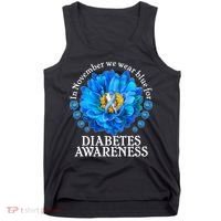 In November We Wear Blue For Diabetes Awareness Tank Top thumb 0