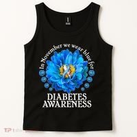 In November We Wear Blue For Diabetes Awareness Tank Top thumb 2