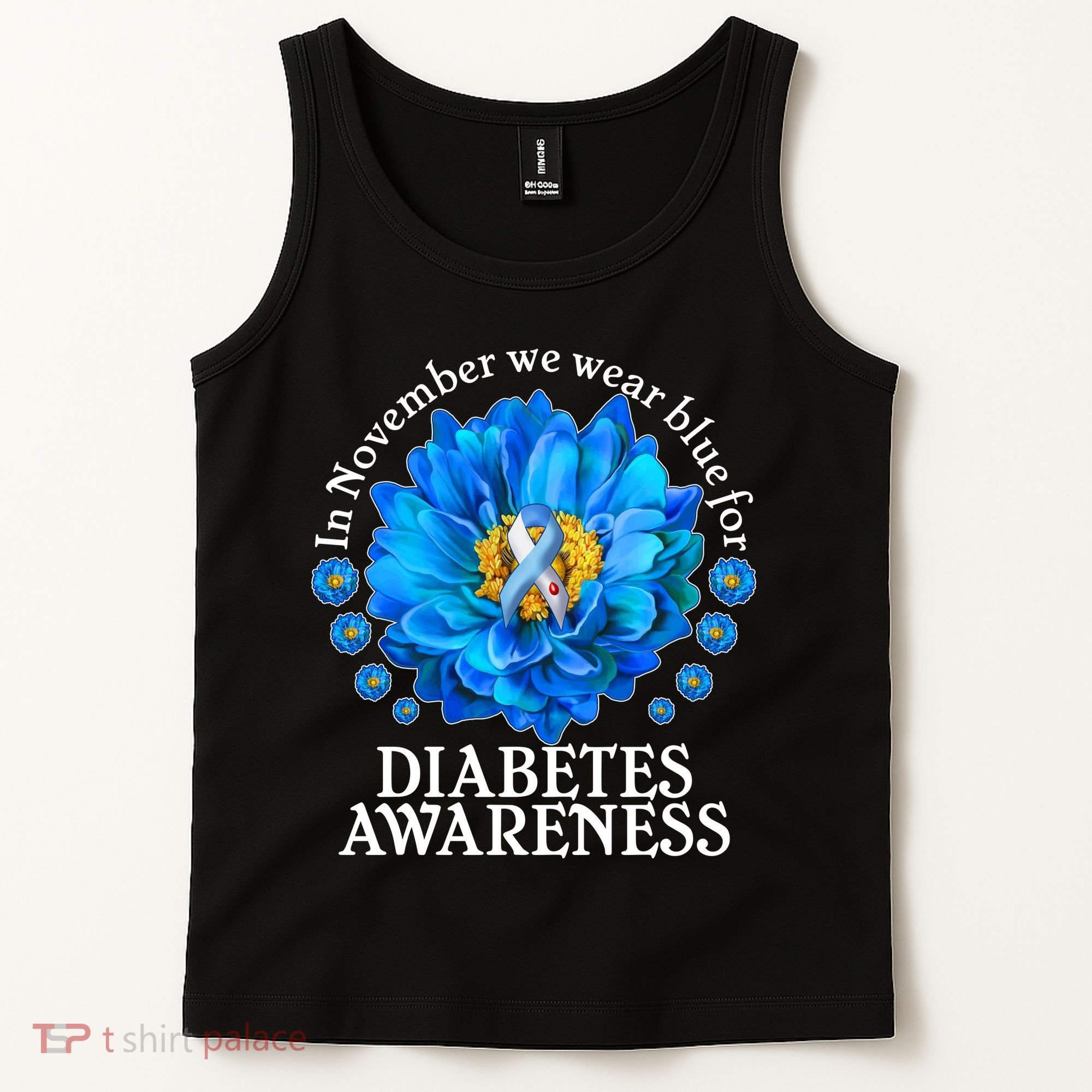In November We Wear Blue For Diabetes Awareness Tank Top