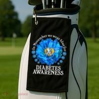 In November We Wear Blue For Diabetes Awareness Golf Towel thumb 2