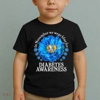 In November We Wear Blue For Diabetes Awareness Toddler T-Shirt thumb 2
