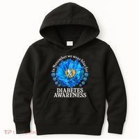 In November We Wear Blue For Diabetes Awareness Kids Hoodie thumb 0
