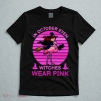 In October Even Witches Wear Pink T-Shirt thumb 5