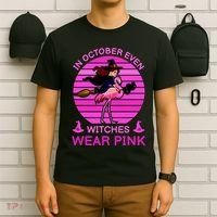 In October Even Witches Wear Pink T-Shirt thumb 6