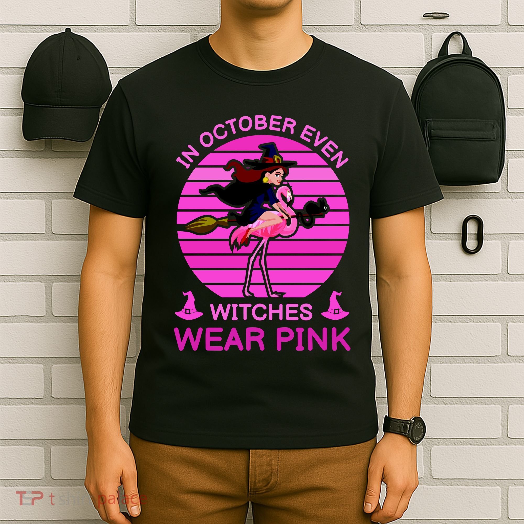 In October Even Witches Wear Pink T-Shirt