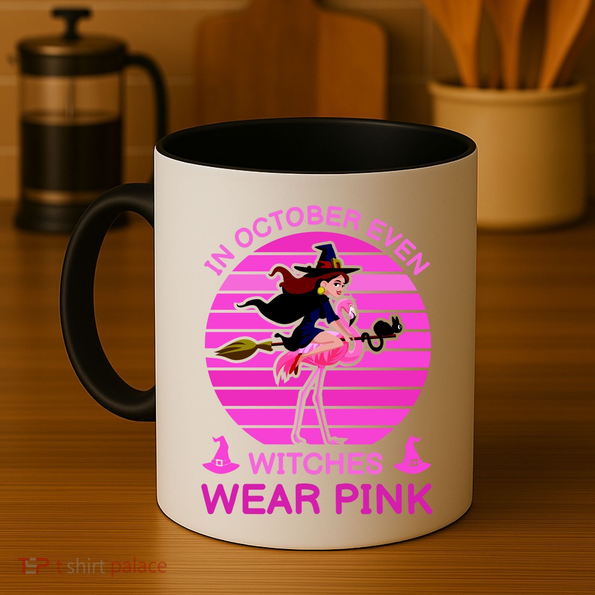 In October Even Witches Wear Pink Coffee Mug