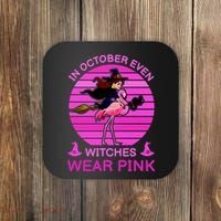 In October Even Witches Wear Pink Coaster thumb 0