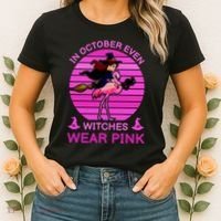 In October Even Witches Wear Pink Women's T-Shirt thumb 2