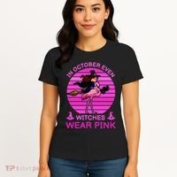In October Even Witches Wear Pink Women's T-Shirt thumb 4