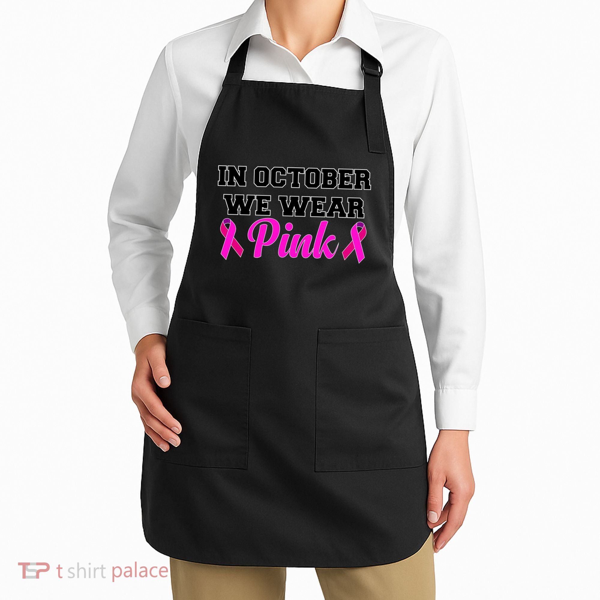 In October We Wear Pink Apron