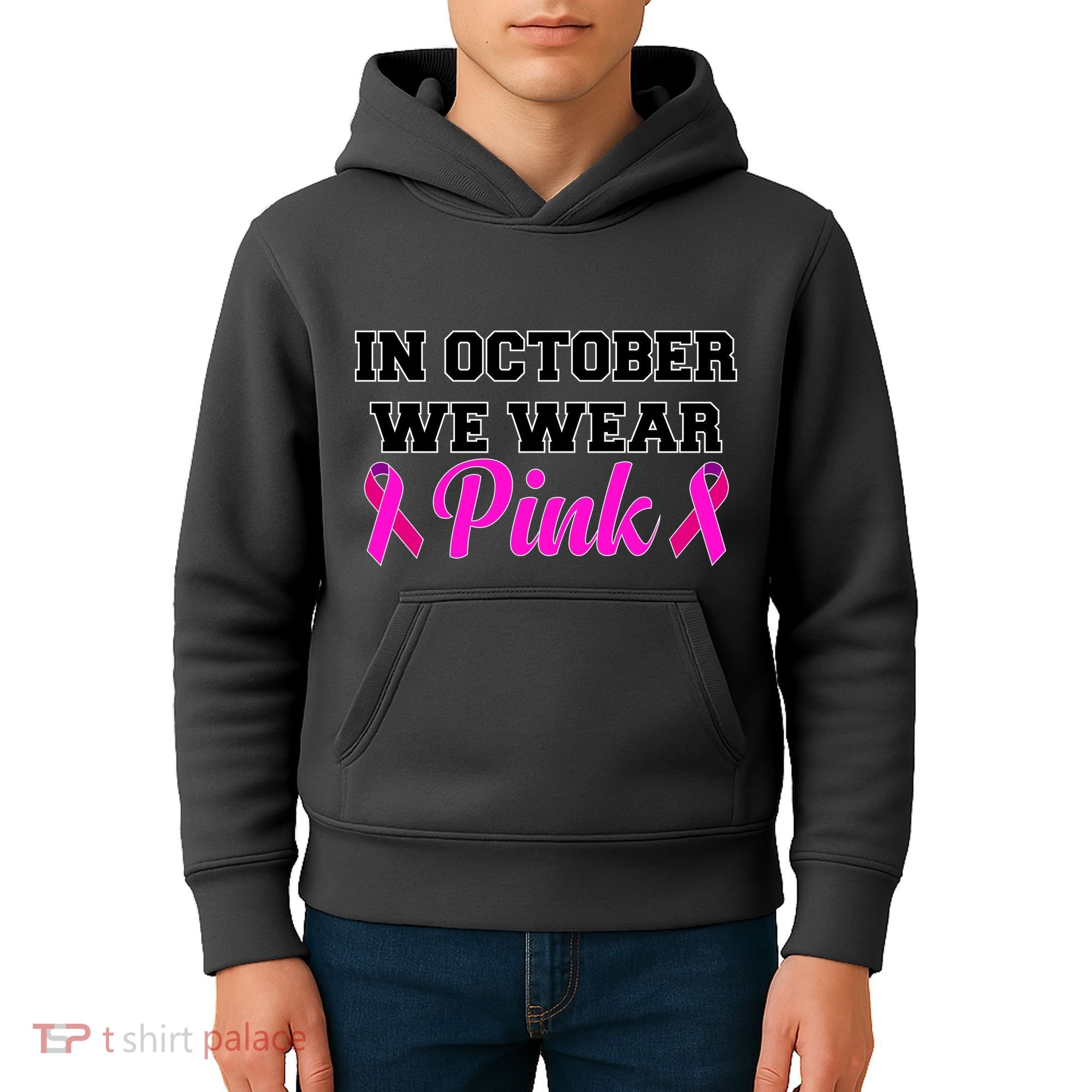 In October We Wear Pink Kids Hoodie