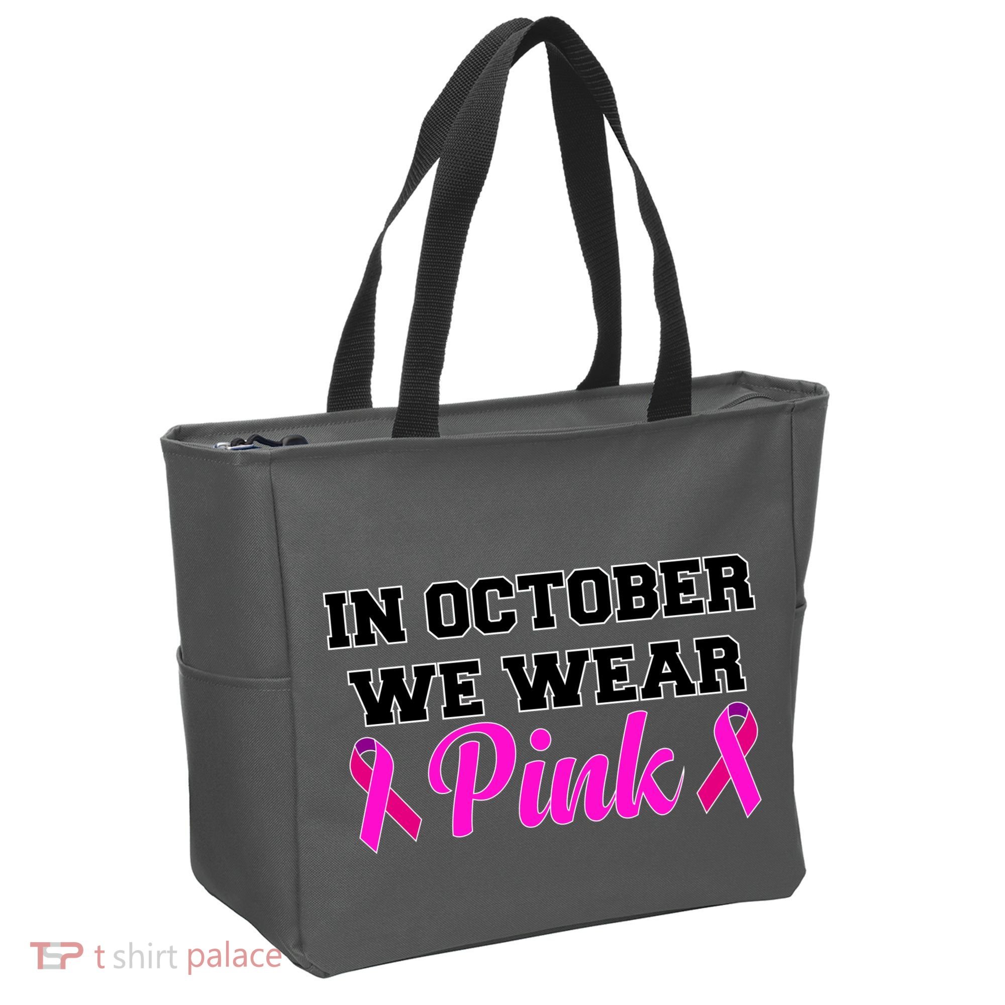 In October We Wear Pink Tote Bag