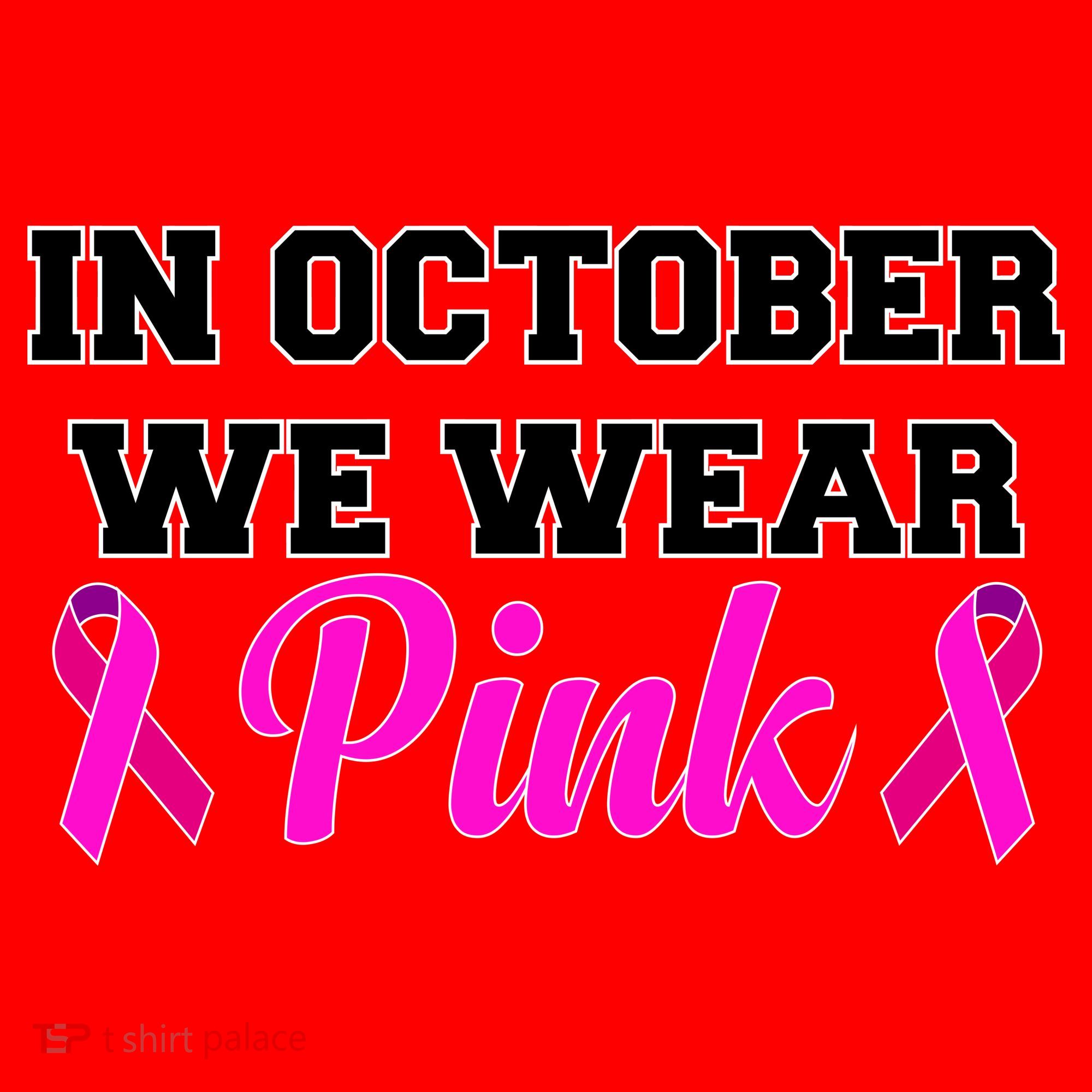 In October We Wear Pink Santa Hat