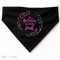 In October We Wear Pink Breast Cancer USA-Made Doggie Bandana thumb 0