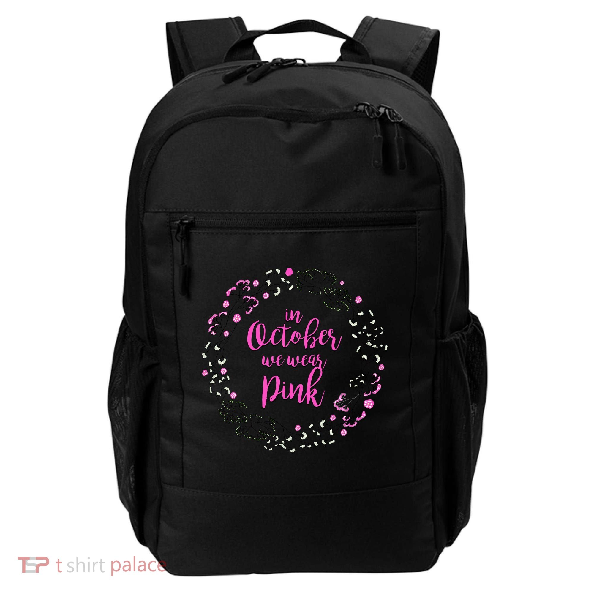 In October We Wear Pink Breast Cancer Backpack