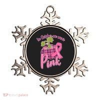 In October We Wear Pink Breast Cancer Autumn Pumpkin Ornament thumb 0