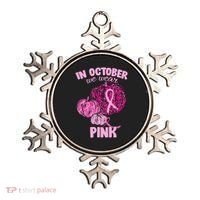 In October We Wear Pink Breast Cancer Awareness Ornament thumb 0