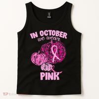 In October We Wear Pink Breast Cancer Awareness Tank Top thumb 2