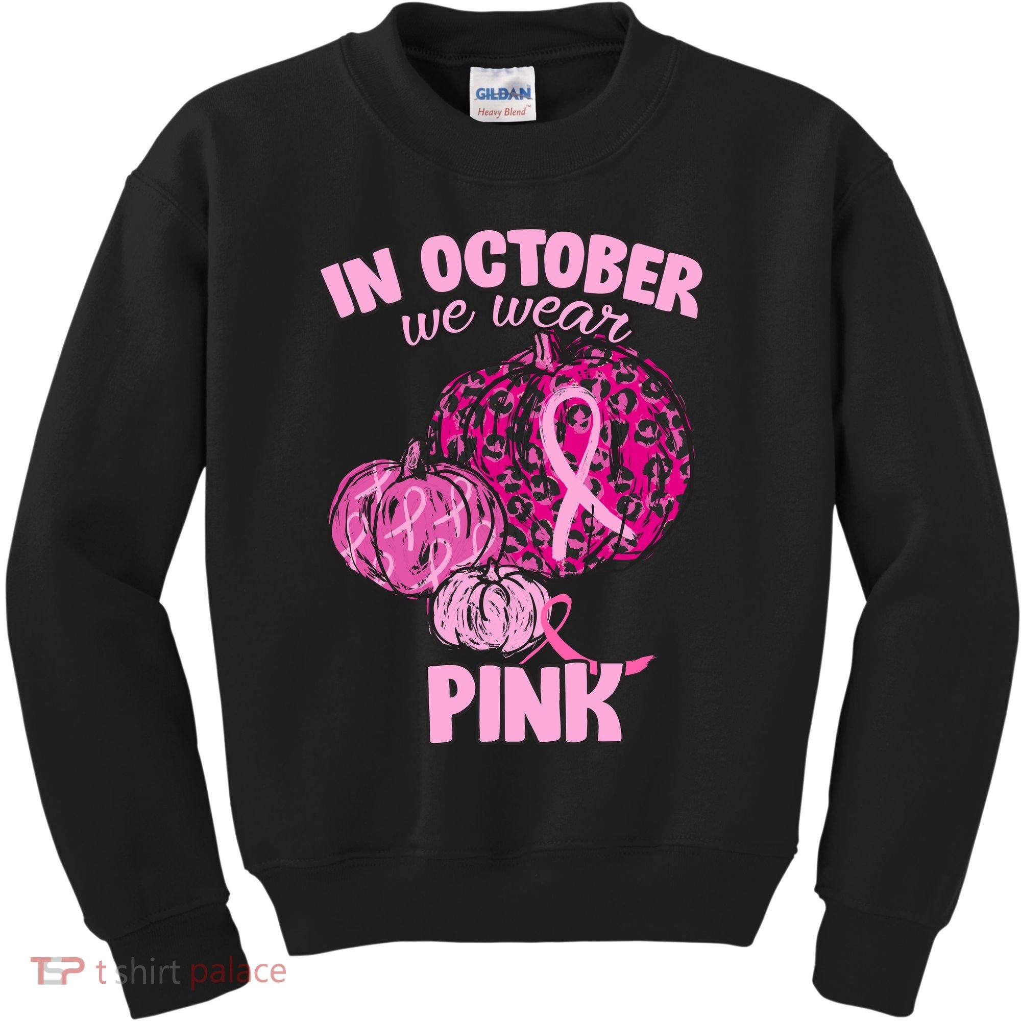 In October We Wear Pink Breast Cancer Awareness Kids Sweatshirt