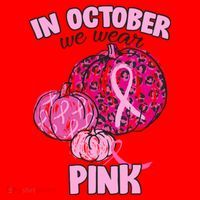 In October We Wear Pink Breast Cancer Awareness Santa Hat thumb 1