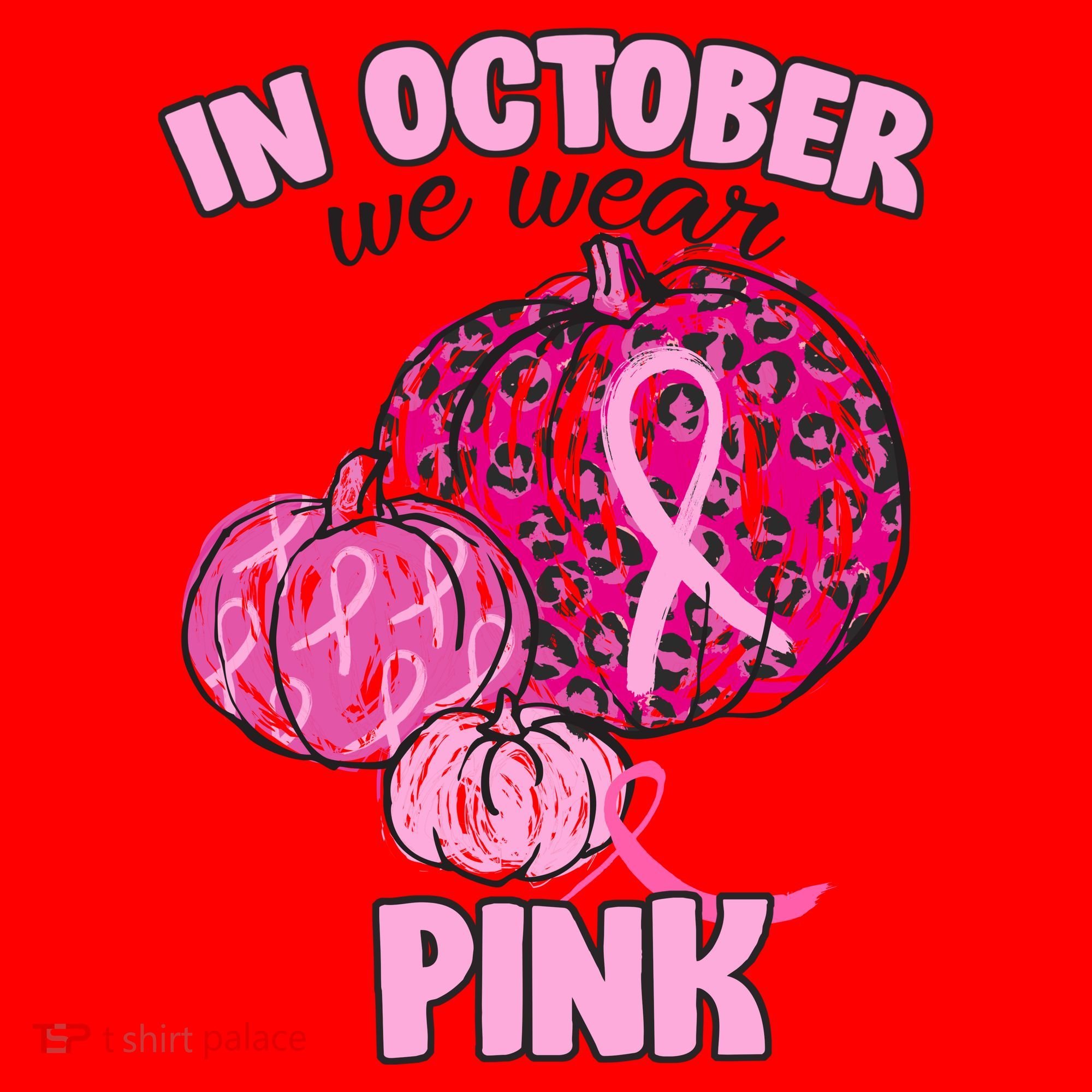 In October We Wear Pink Breast Cancer Awareness Santa Hat