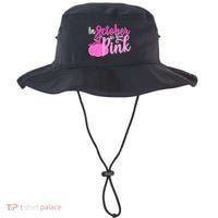 In October We Wear Pink Breast Cancer Awareness Pumpkin Bucket Hat thumb 0