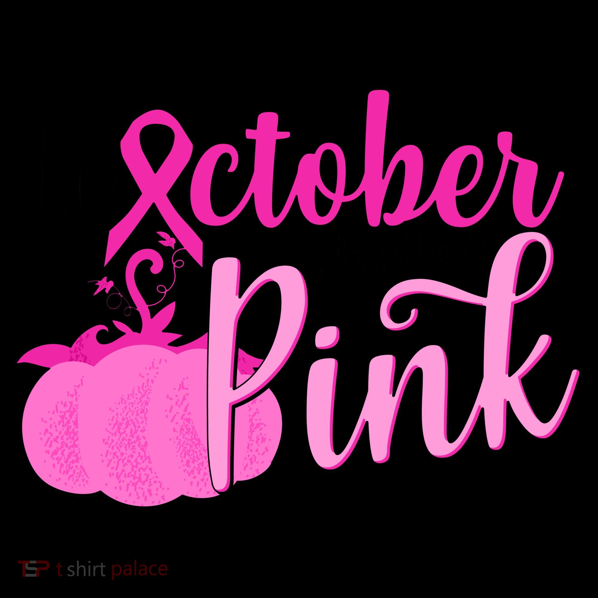 In October We Wear Pink Breast Cancer Awareness Pumpkin Coffee Mug