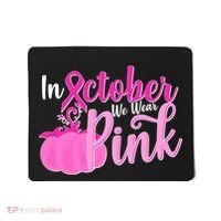 In October We Wear Pink Breast Cancer Awareness Pumpkin Mousepad thumb 0
