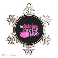 In October We Wear Pink Breast Cancer Awareness Pumpkin Ornament thumb 0