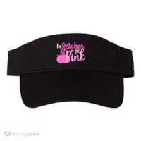 In October We Wear Pink Breast Cancer Awareness Pumpkin Visor thumb 0