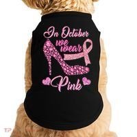 In October We Wear Pink Fancy Heel Ribbon Doggie Tank thumb 0