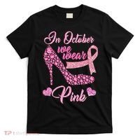 In October We Wear Pink Fancy Heel Ribbon T-Shirt thumb 0