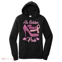 In October We Wear Pink Fancy Heel Ribbon Women's Hoodie thumb 0