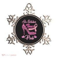 In October We Wear Pink Fancy Heel Ribbon Ornament thumb 0