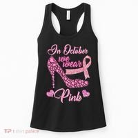 In October We Wear Pink Fancy Heel Ribbon Women's Tank Top thumb 0