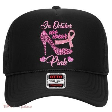 In October We Wear Pink Fancy Heel Ribbon Hat