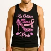 In October We Wear Pink Fancy Heel Ribbon Tank Top thumb 3