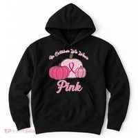 In October We Wear Pink Pumpkin Breast Cancer Hoodie thumb 0