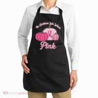 In October We Wear Pink Pumpkin Breast Cancer Apron thumb 2