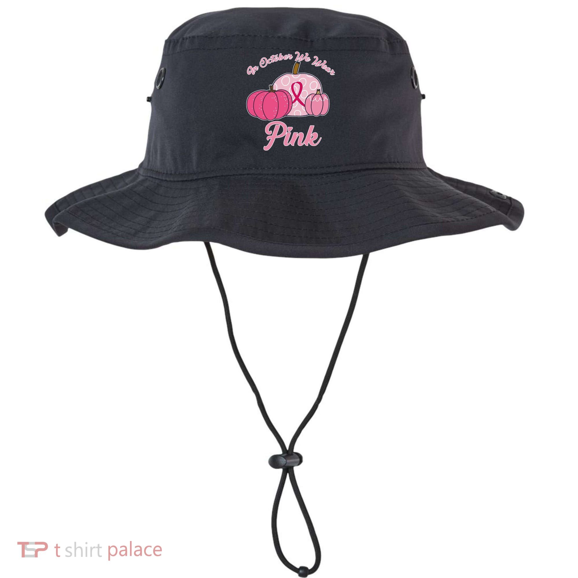 In October We Wear Pink Pumpkin Breast Cancer Bucket Hat